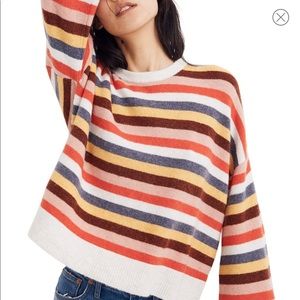 Madewell - Cardiff Stripe Crewneck Sweater- Medium